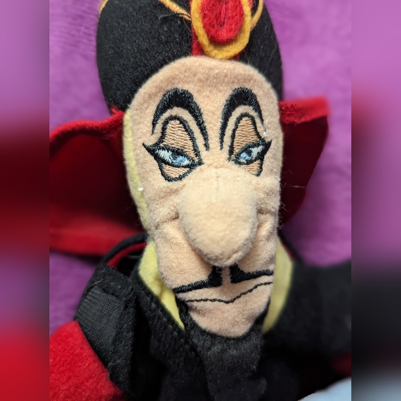 Aladdin Jasmine Genie Jafar Disney Store Bean Bag Plush Vintage 1999 8" Set - Picture 7 of 11